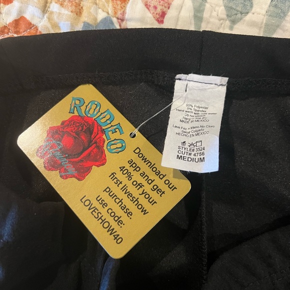 Senorita Black Ruffle Belle Women's Flare Pants - Picture 5 of 5